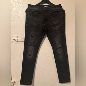 Men’s Express Black Ripped Jeans 30x30